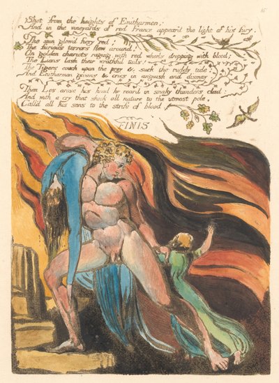 Europe. A Prophecy, Plate 17, Shot from the Heights (Bentley 18) by William Blake